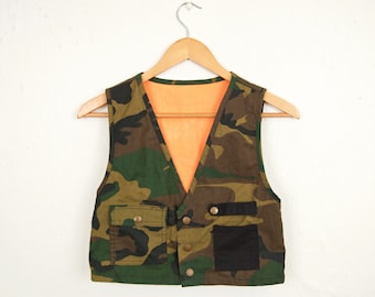 ヴィンテージ リバーシブル アウターベスト ダックハンター