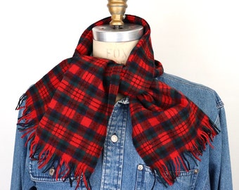 Szalik wełniany Pendleton Plaid z lat 70. i 80. XX wieku w autentycznym wzorze tartanu MacDuff