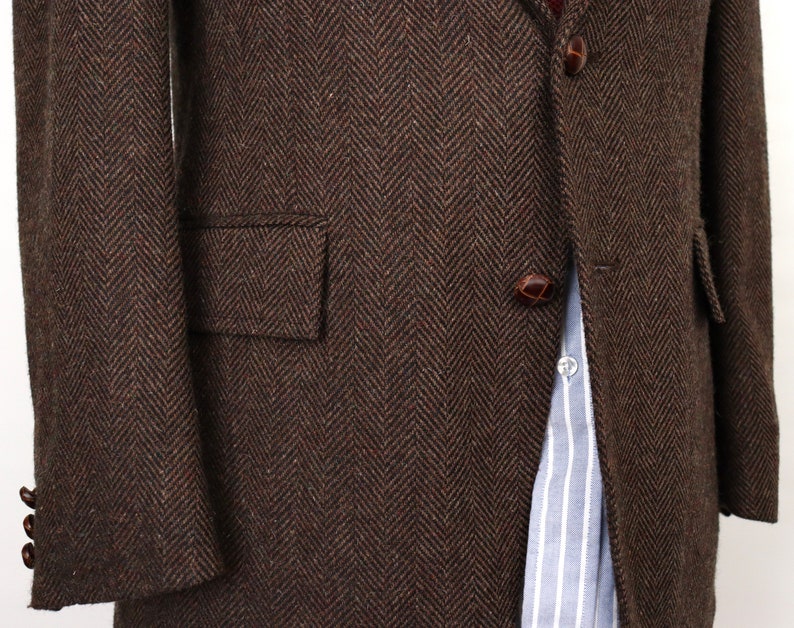 1980s Le Tigre Brown Tweed Sport Coat With Leather Knot Buttons ...