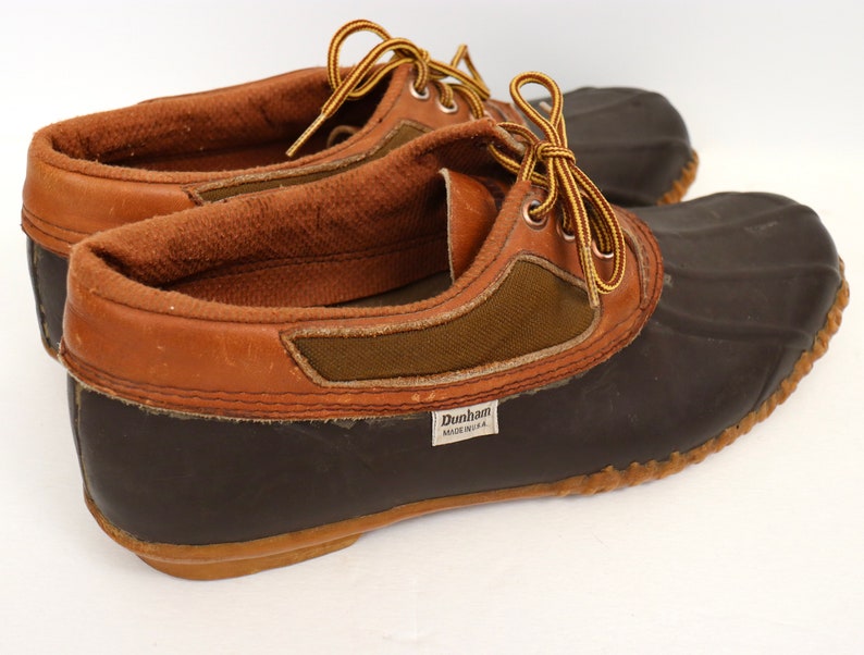 1980s Lowtop Duck Boots / Leather & Rubber Dunham Ankle Boots / Men's US 11 / EUR 44 Etsy