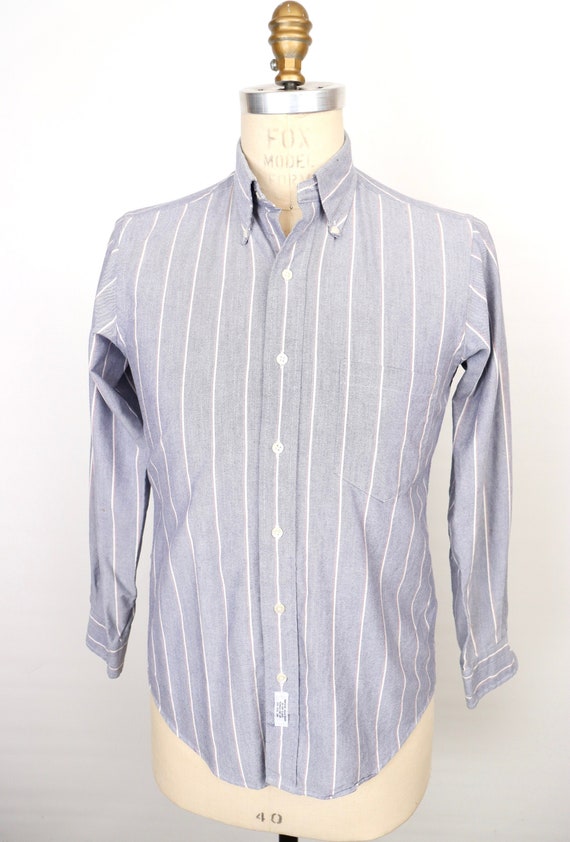 1980s Gant Striped Oxford Button-Down Shirt with b