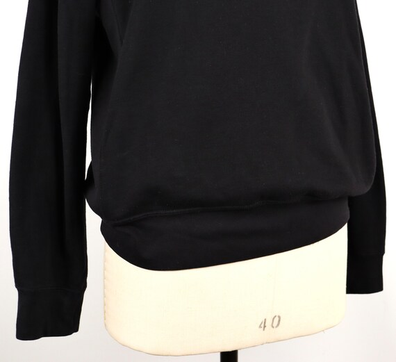 1990s Ralph Lauren Soft Black Cotton Sweatshirt w… - image 4