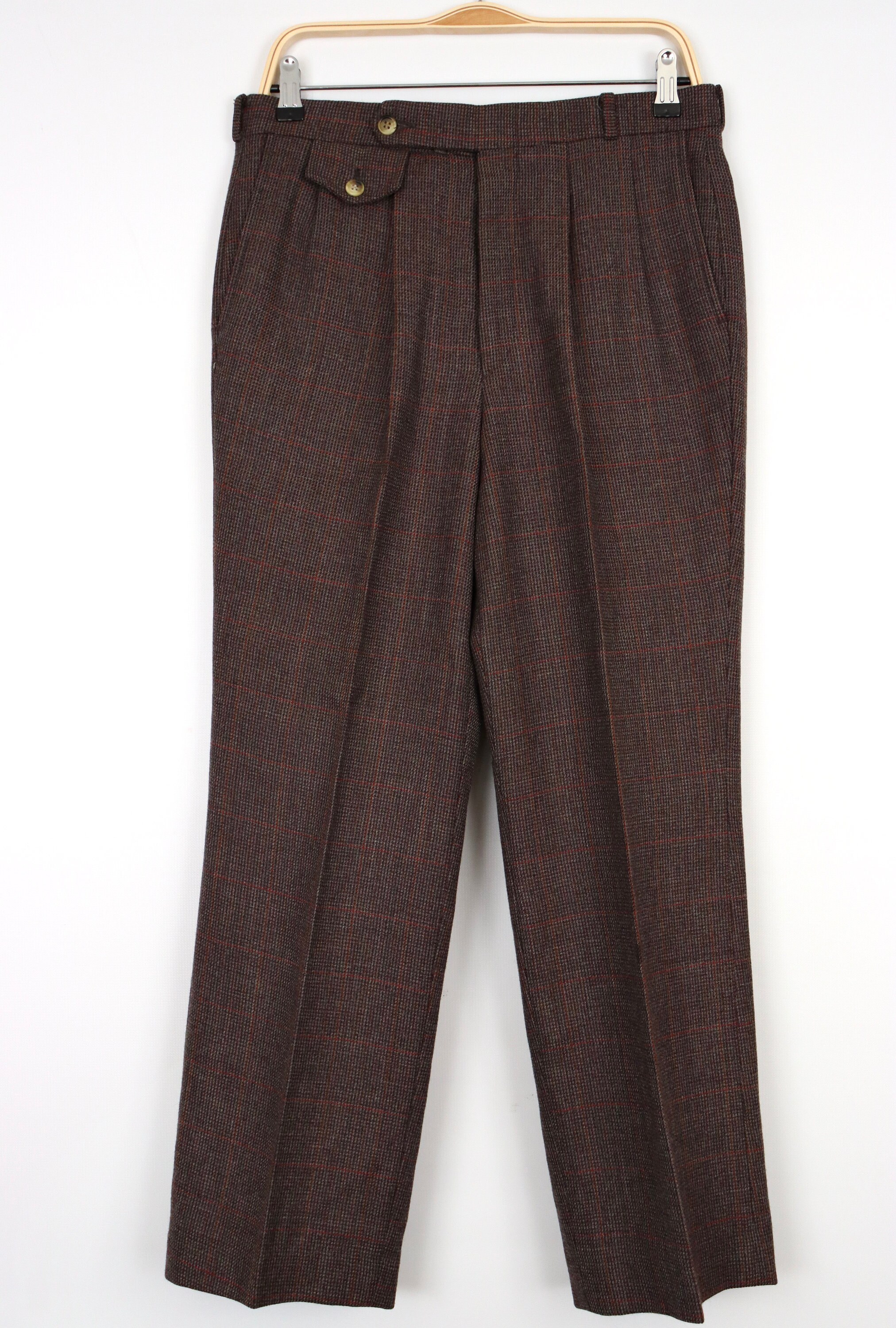 1980s Brown Tweed Pants / Men's Small 30/30 Etsy