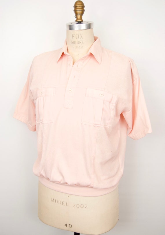 salmon golf shirt