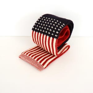 1990s American Flag Knit Tie--Unique Vintage Find!