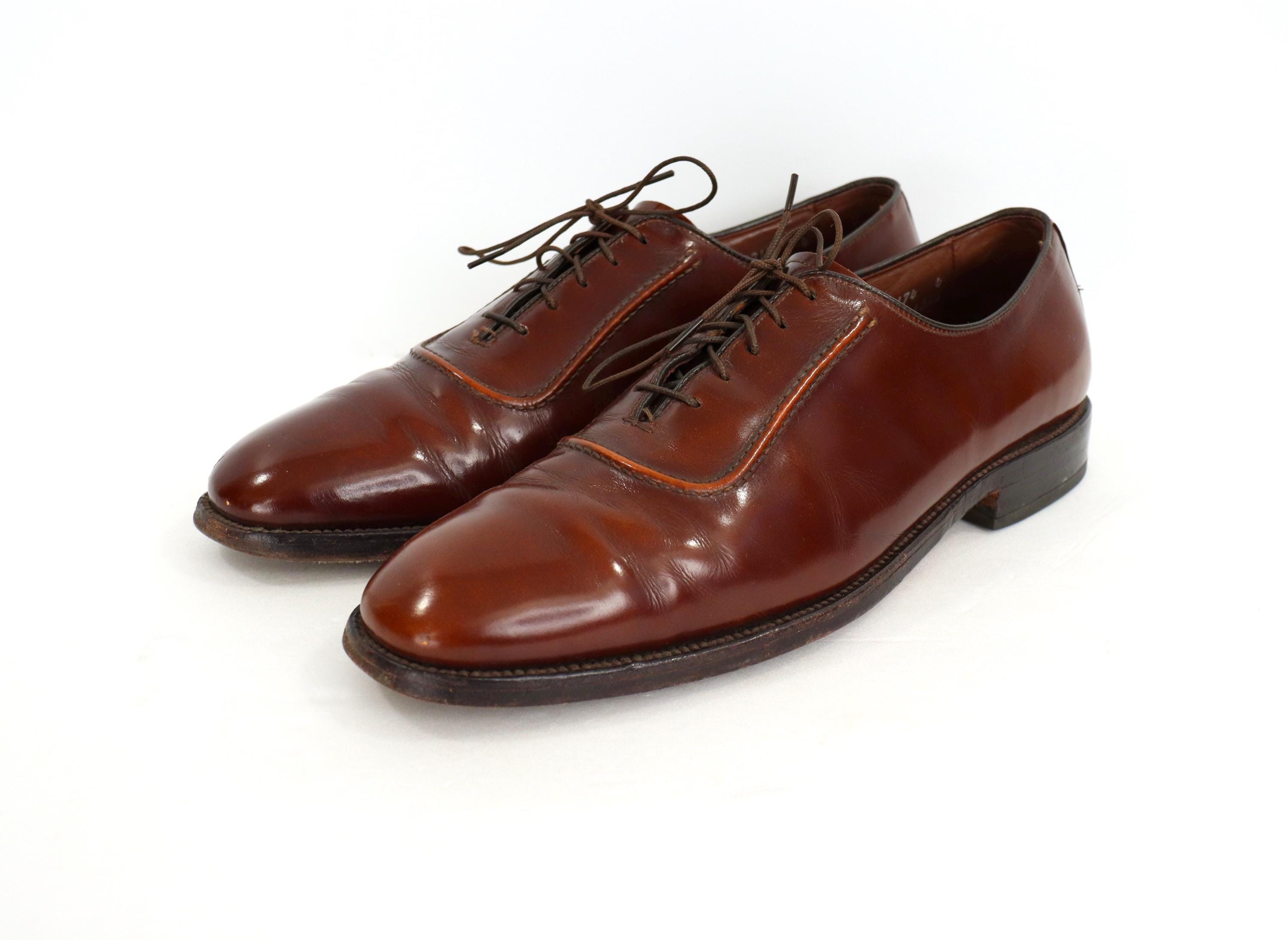 Rare Vintage Hanover Sz 10E/C Scotch Grain Plain Toe Calfskin Blucher Brown 94320C Plain Toe Blucher in Brown Chromexcel, Barrie Last  main image 4