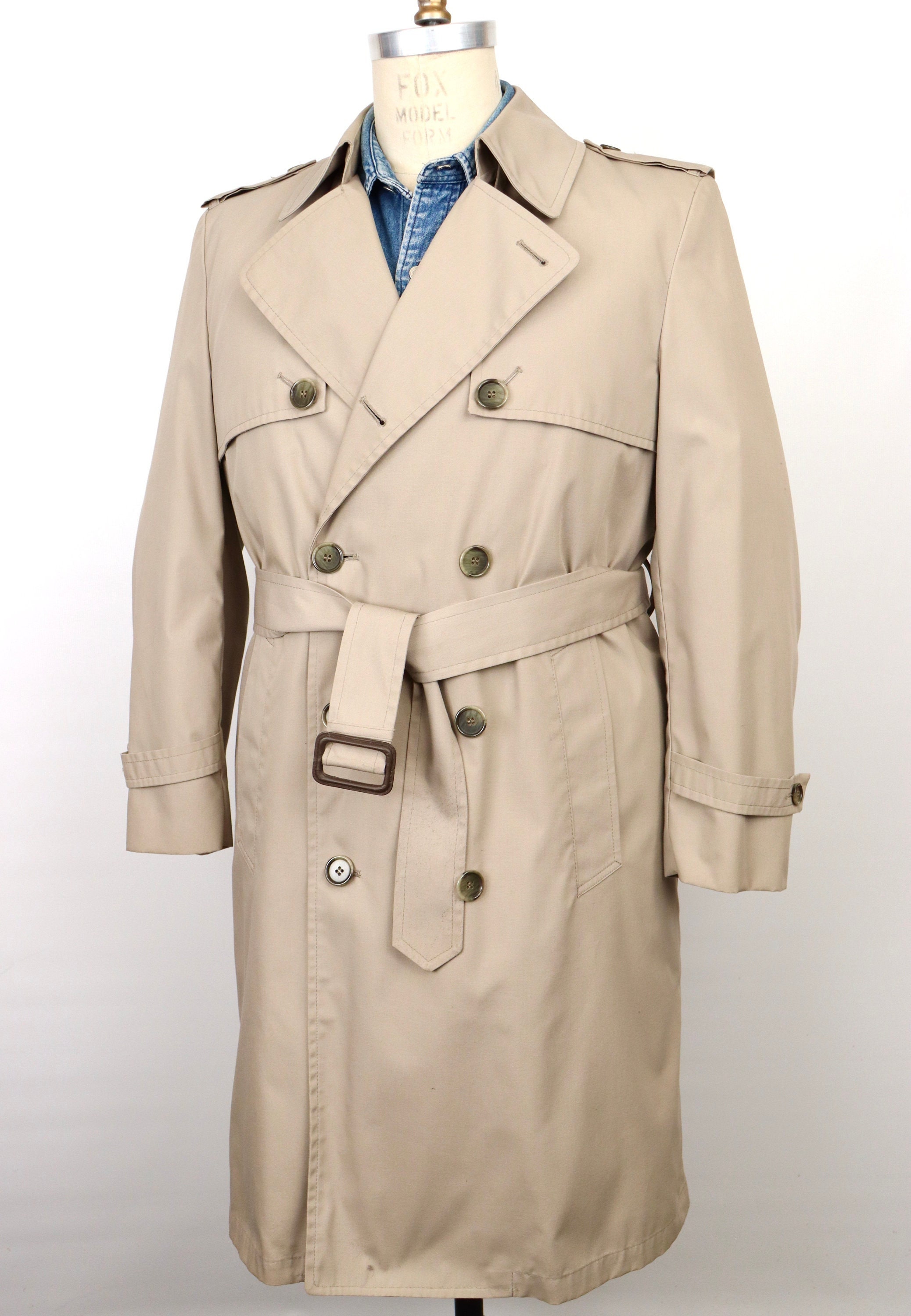 Vintage Reversible Double Breasted Canvas Trench Coat