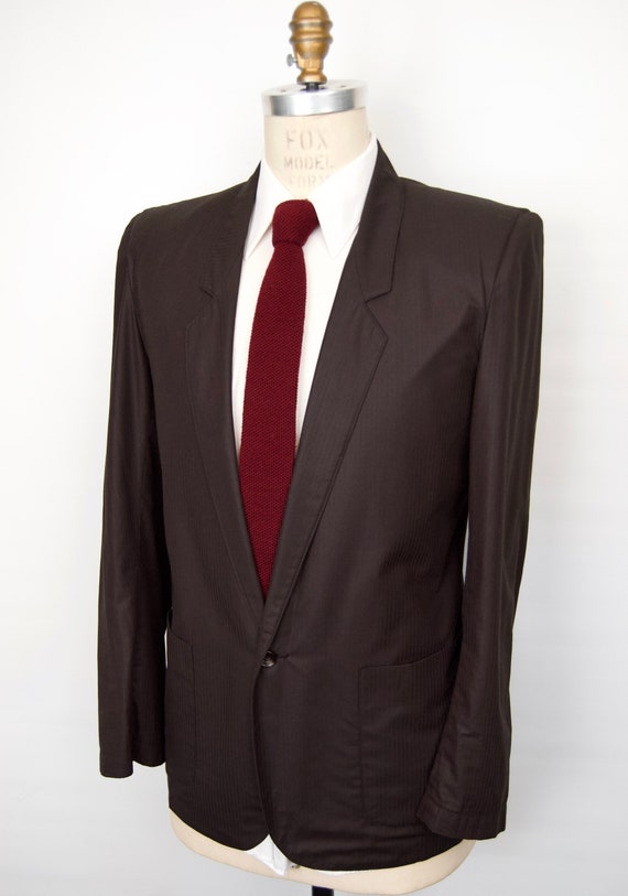 SALE! 1980s Charcoal Gray Blazer / men's medium