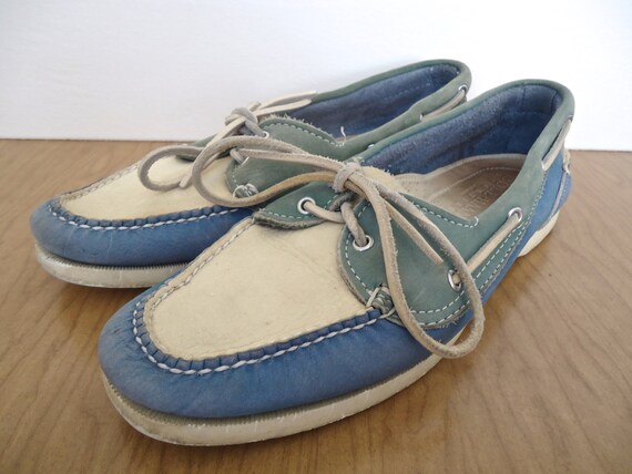 Suede Spectator Boat Shoes / Preppy 