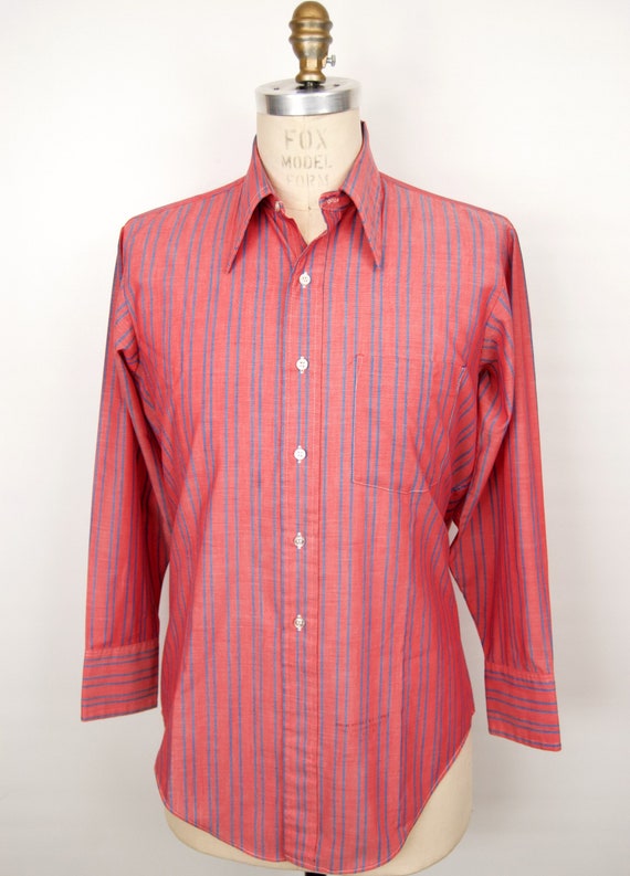 1970s Arrow Striped Shirt / men's medium