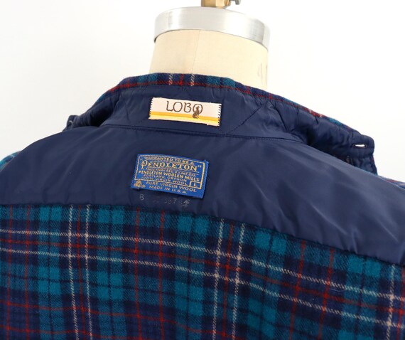 1970s-80s Elbow Patch Pendleton Wool Shirt / Men's Large / Slim