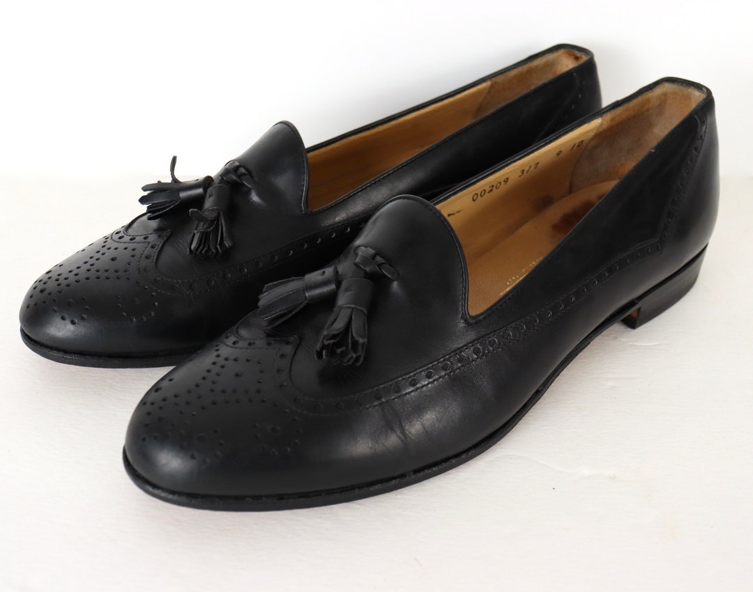 Vintage Salvatore Ferragamo Shoes Mens 8D Wingtip Tassel Front Leather Loafers. il_340x270.6617495977_mysr.jpg main image 4