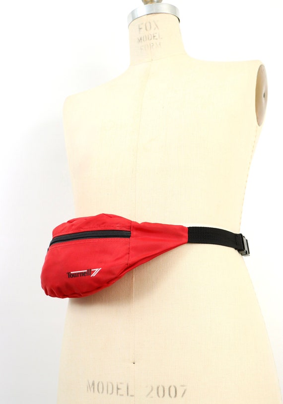 1980s-90s Fanny Pack in red & black