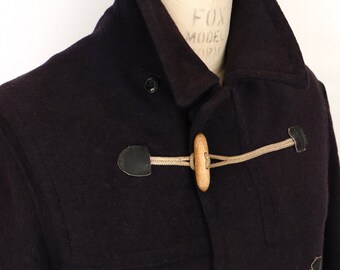 1950s Lodenfrey Navy Blue Duffle Coat With Wooden Toggle
