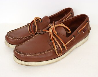 1980s Sebago Docksides / Brown Leather 