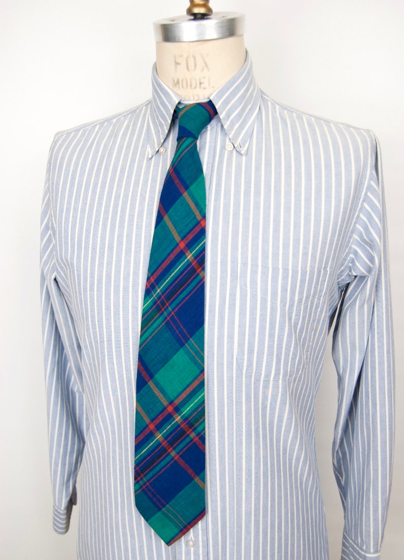 1990s J.Press Madras Plaid Tie image 2