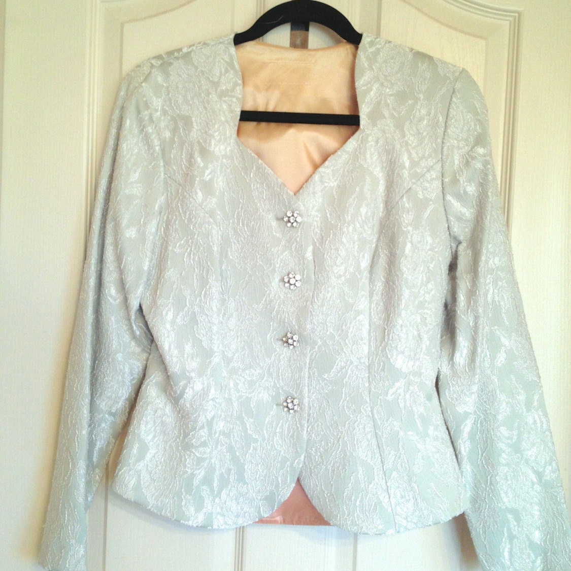 VINTAGE Women's Dinner Jacket, Vintage Brocade Evening Jacket With