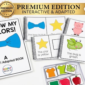 I Know My Colors Adapted | Special Ed Color Matching | Autism Learning Interactive Workbook PDF