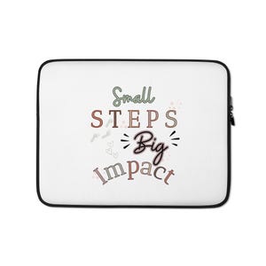 Laptop Sleeve | Small Steps Big Impact ABA Therapy Case | Neoprene Water Resistant Bag