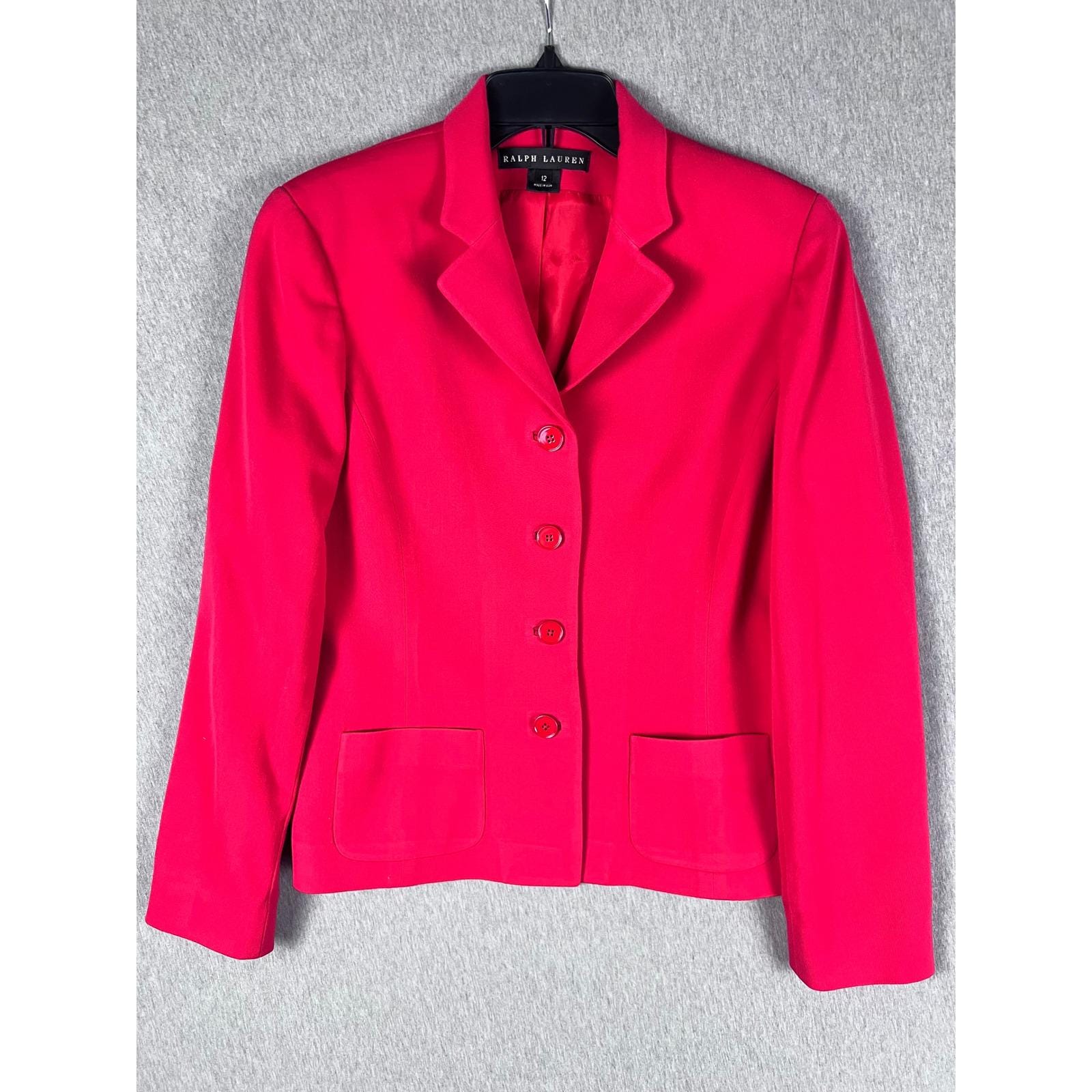 Ralph Lauren Black Label, Vintage Ralph Lauren Black Label Wool Blazer Jacket Size 12 Made in USA read*