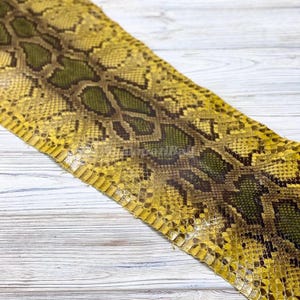 Genuine Python Skin for Craftsman Project, Mustard Yellow Reptile Skin Ideal for Boutiques