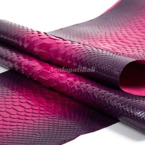 Purple Snake Skin, Genuine Exotic Skin for Handmade Craft
