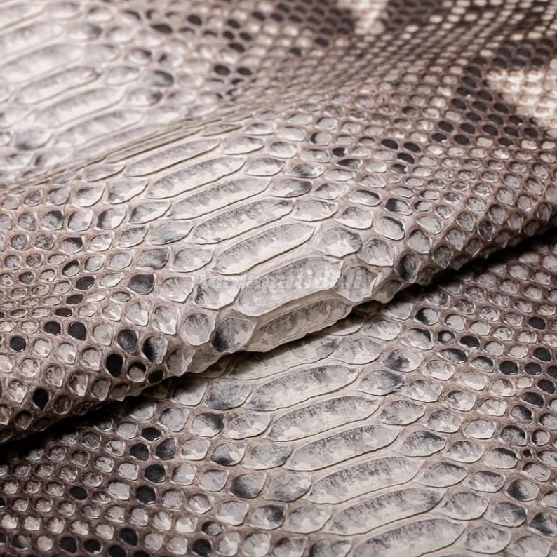 May include: A textured material featuring a repeating pattern of overlapping scales in shades of off-white, light gray, and dark charcoal. The surface displays a natural organic arrangement of varying scale sizes, creating a tactile appearance.