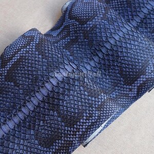 Real Python Leather, Blue Reptile Leather for Artisan Supplies