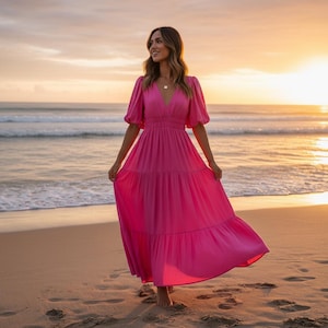 Hot Pink Maxi Dress