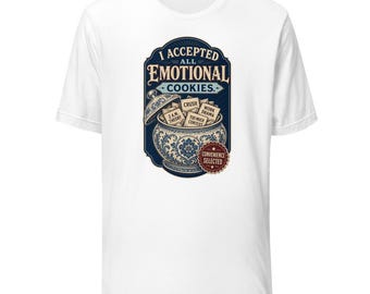 Funny AI T-Shirt – I Accepted All Emotional Cookies Chatbot Confession Tee