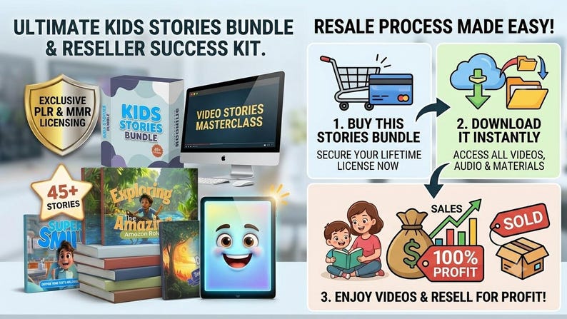 45+ Interactive Kids Stories Bundles | Animated, Voice Narrated Story ...