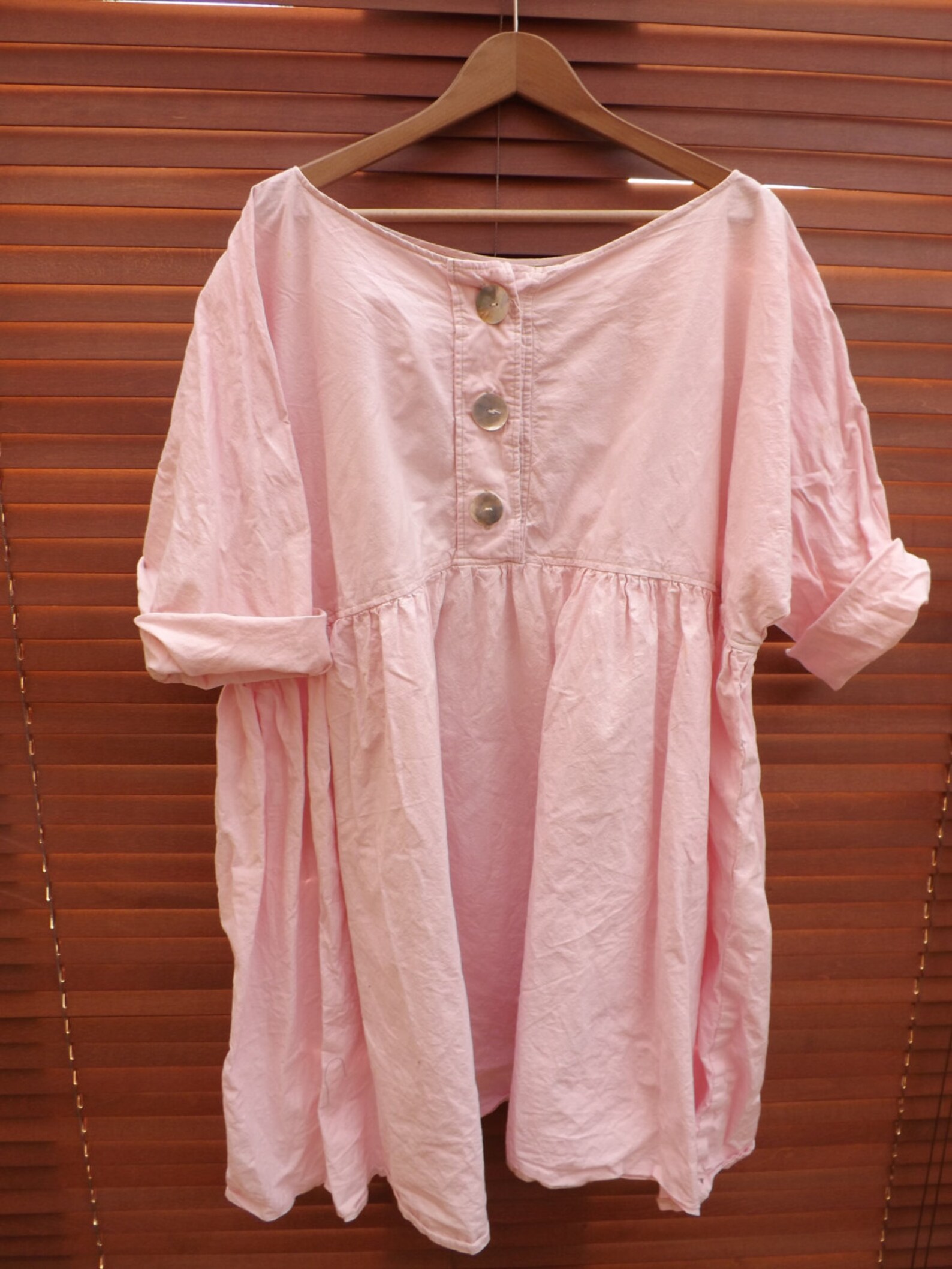 Pink Cotton Babydoll Dress Prairie Style Dress Rustic Etsy