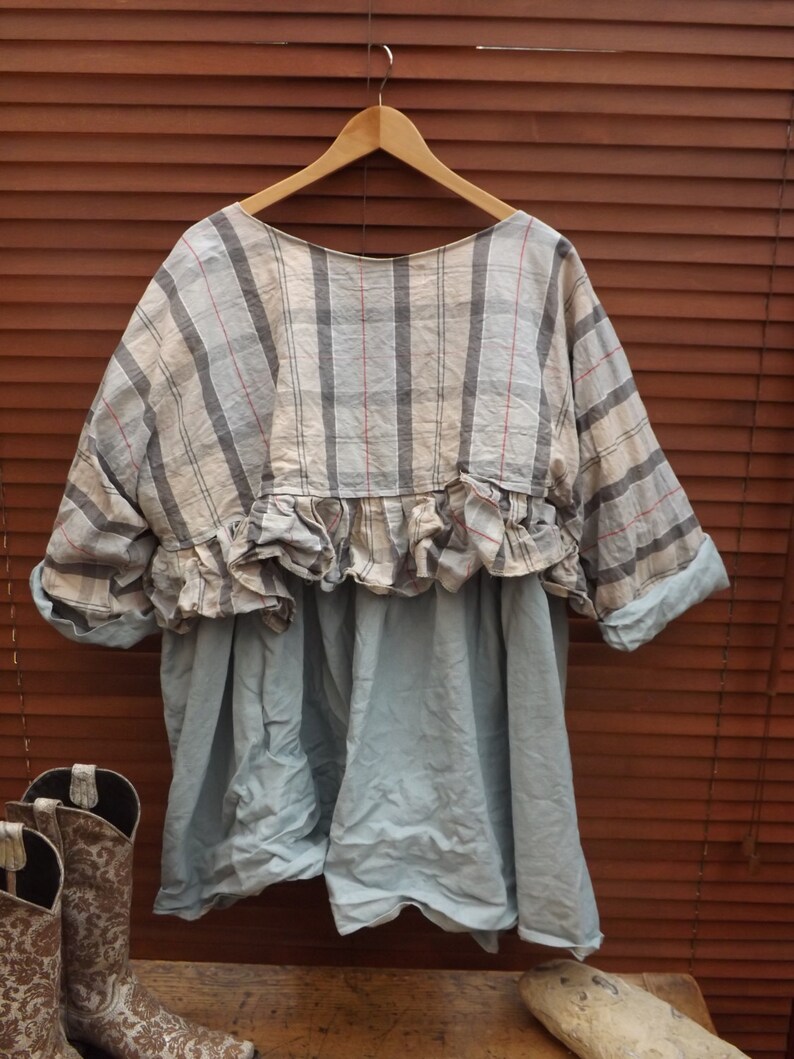 Ladies Pale Blue Linen shirt Oversized top All Sizes Plus size | Etsy