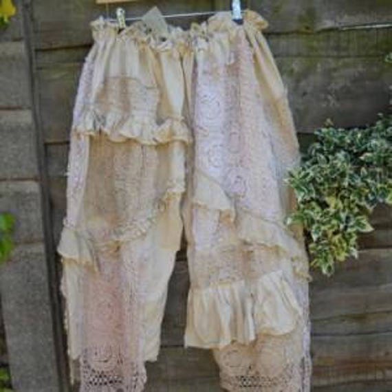 Cream Vintage Crochet Bloomers Pants 