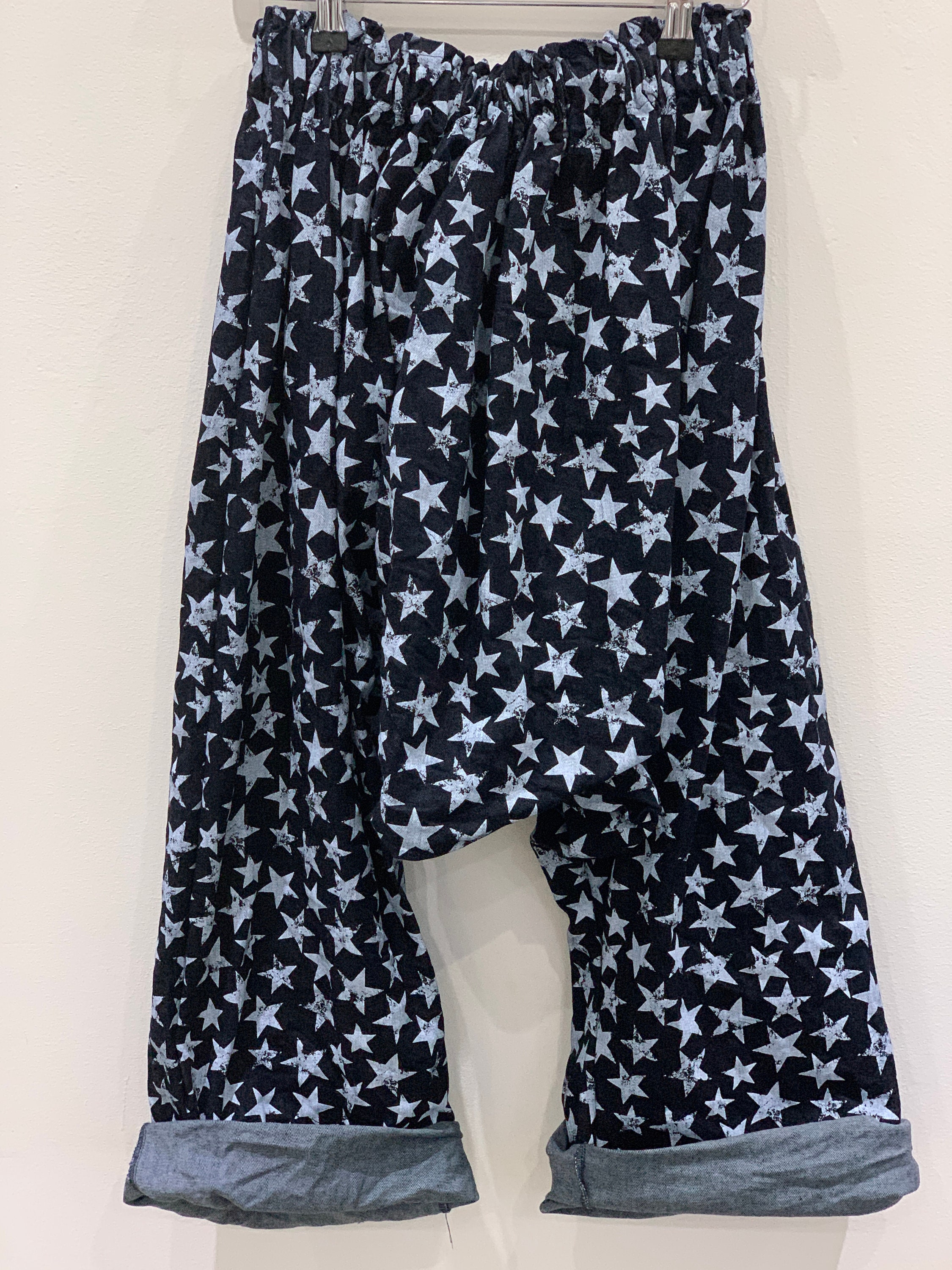 Image of Men's Harem Pants, Denim Drop Crotch Pants. Star Denim, F/S Pants, Glam Ready To Ship