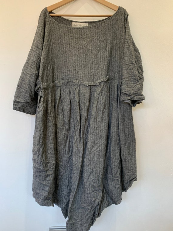 Grey Wool Dress prairie style grey dress F/S wool Dress | Etsy