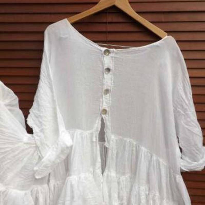plus size white cotton shirt