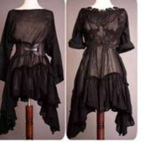 frilly black dress
