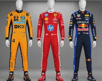 Combinaison de course Formule 1 enfant/adulte 2026 | Tenue de karting en tissu Cordura | Combinaison de karting style F1 | Combinaison de karting pour enfants