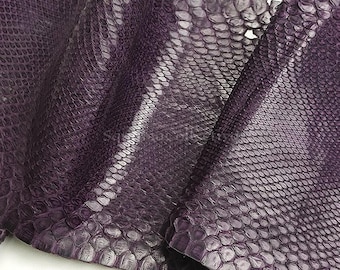 Genuine Snakeskin for Handcrafting, Brown Smoky Mauve Exotic Skin Ideal for Shoemakers