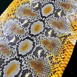 Gold Golden Serpent Reticulated Snakeskin, Real Reptile skin Ideal for Rare Fashion