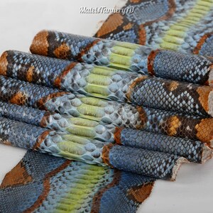 Real Unbleached Natural Yellow Reticulated Python Hide | Matte Belly Snake Skin | Whole Leather for Exotic Handcrafting