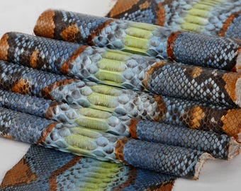 Real Unbleached Natural Yellow Reticulated Python Hide | Matte Belly Snake Skin | Whole Leather for Exotic Handcrafting