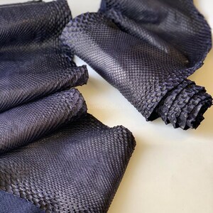 Real Bleached Black Reticulated Python Hide | Matte Back Snake Skin | Whole Leather for Handcrafting