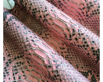 Real Unbleached Peach Reticulated Python Hide | Matte Belly Snake Skin | Whole Leather for Exotic Handcrafting