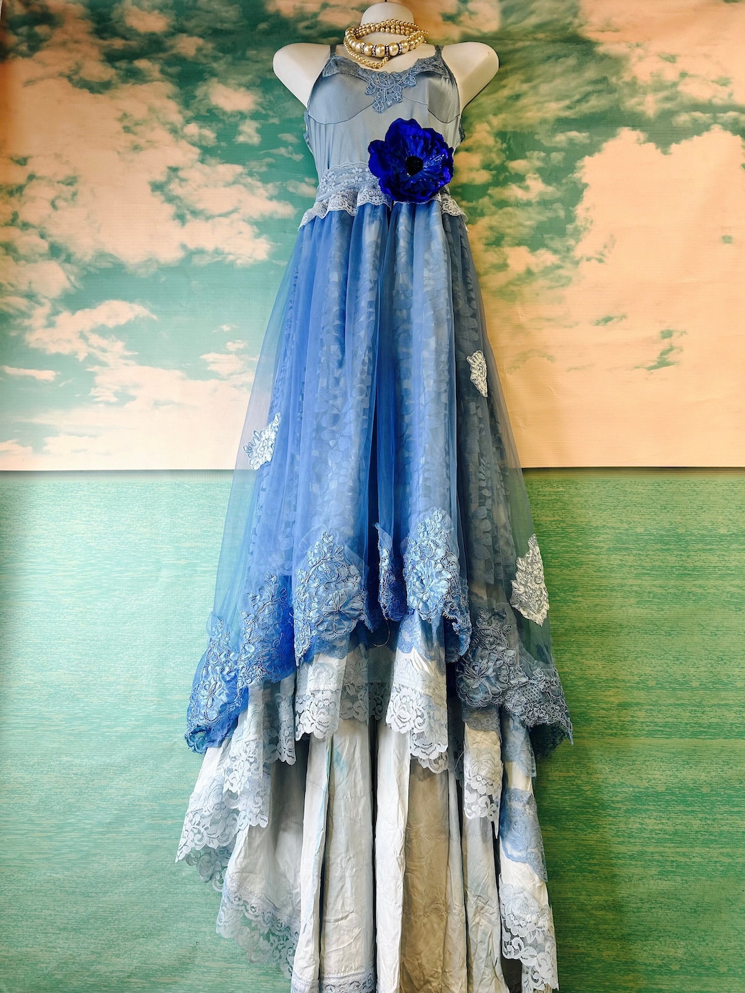 French Blue Lace Philippa main image 1