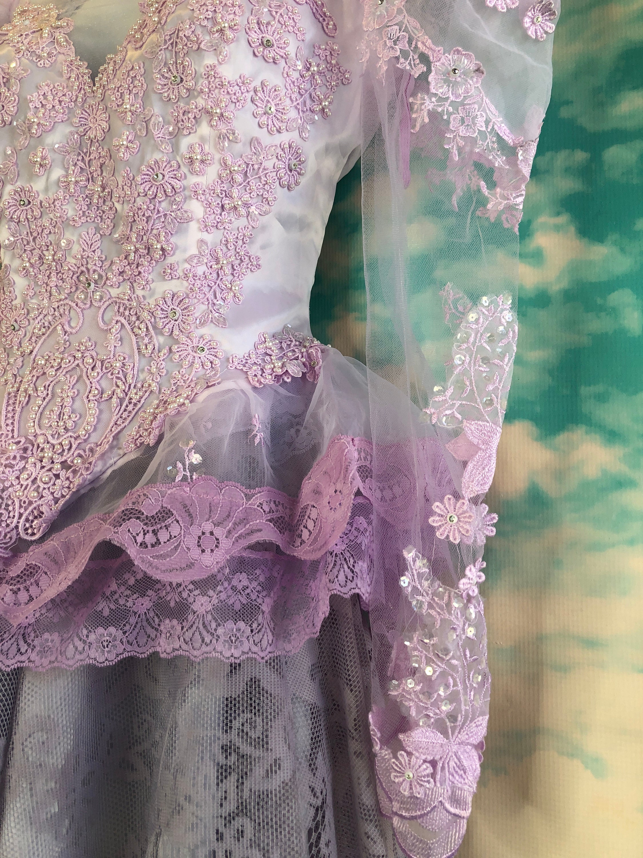 Petrine S S Wrap Top Pastel Lilac