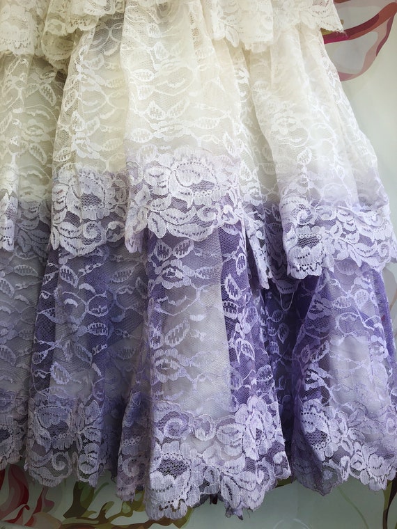 Lavendel Dip Dye Abgestufte Spitze Boho Hochzeitskleid Von Meerjungfrau Verpassen Kristin