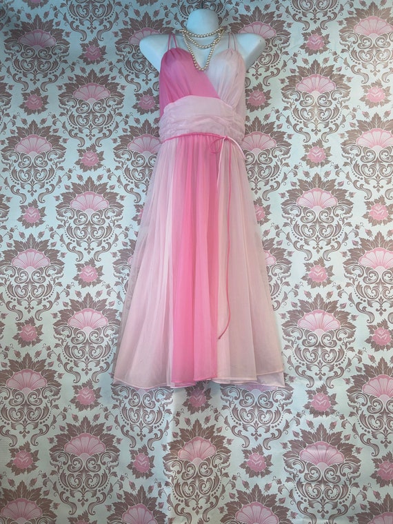 Pink vintage Vanity Fair nightgown