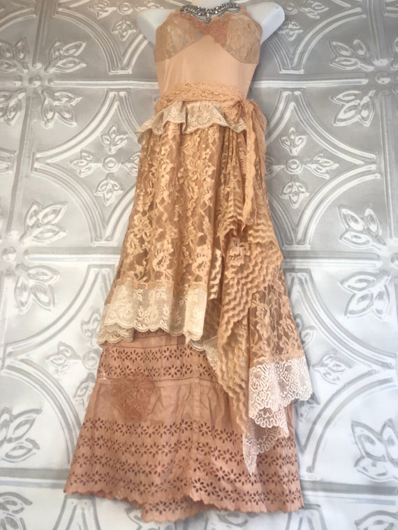 brown lace handkerchief dress Francesca | Brown Knotted Midi Dress With Handkerchief Hem Club L London